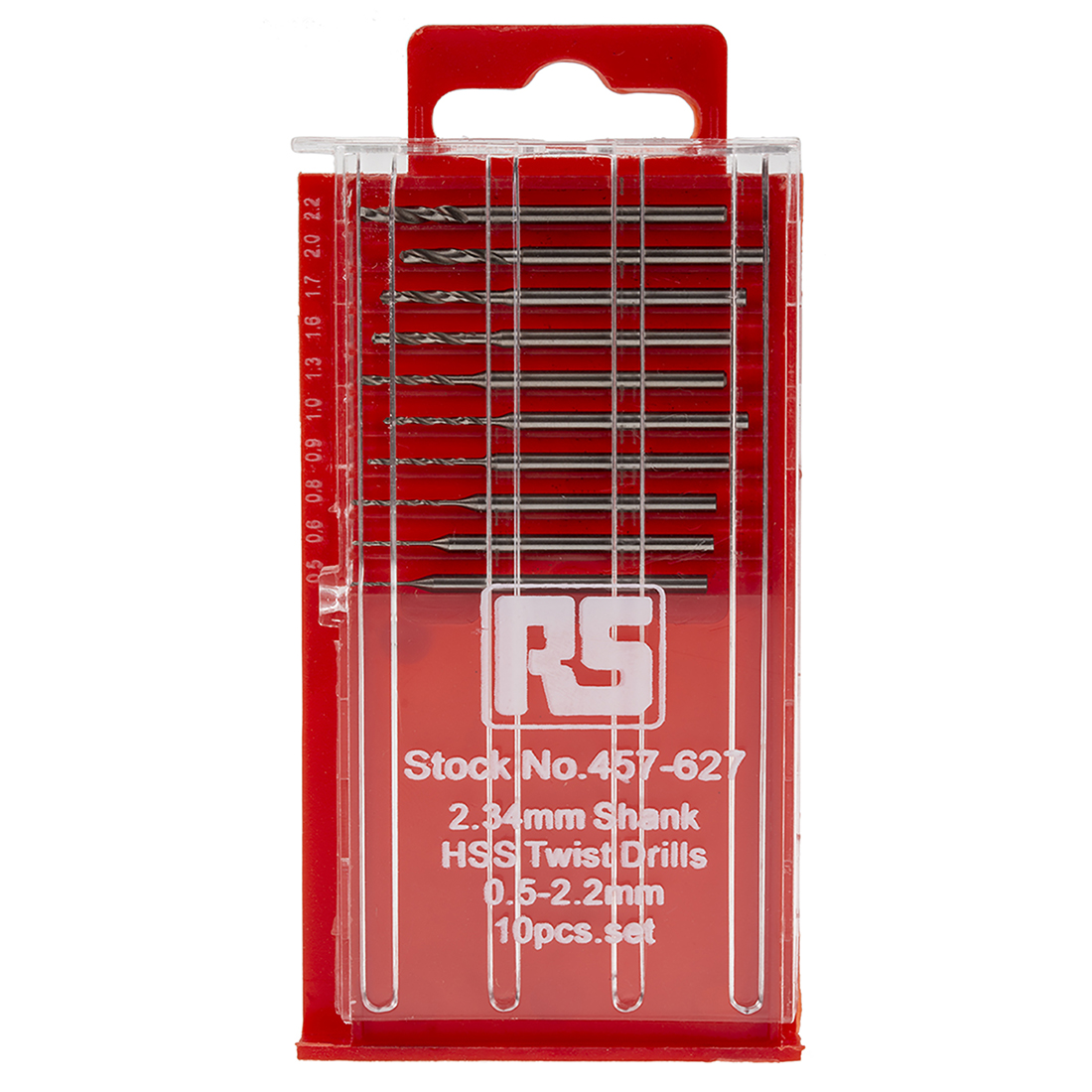 RS PRO 10 piece Multi-Material Twist Drill Bit Set, 0.5mm to 2.2mm