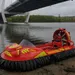 4 Man Commercial Twin Engine Hovercraft and Pilot