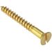 ForgeFix Wood Screw Slotted CSK Solid Brass 2in x 10 Box 200                             