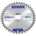 IRWIN Construction Circular Saw Blade 210 x 30mm x 40T ATB                            
