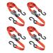 Master Lock Ratchet Tie-Down S-Hooks 4.25m Red 4 Piece                                      