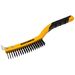carbon-steel-wire-brush-soft-grip-with-scraper-355mm-14in-3-row