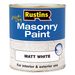 Rustins Quick Dry Masonry Paint Matt White 250ml                                        