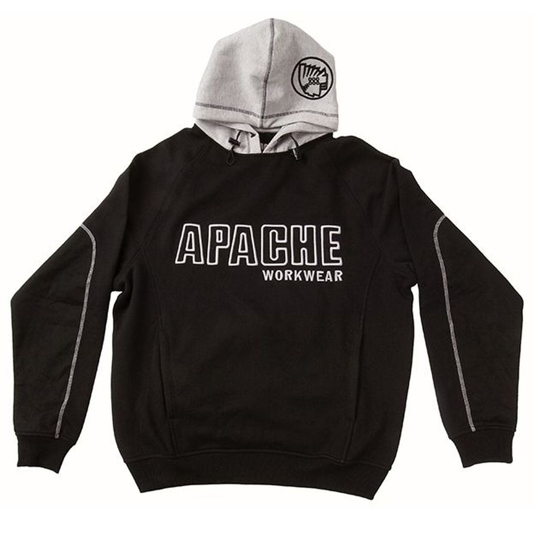 Apache Hooded Sweatshirt Black/Grey - M (42in)                                         