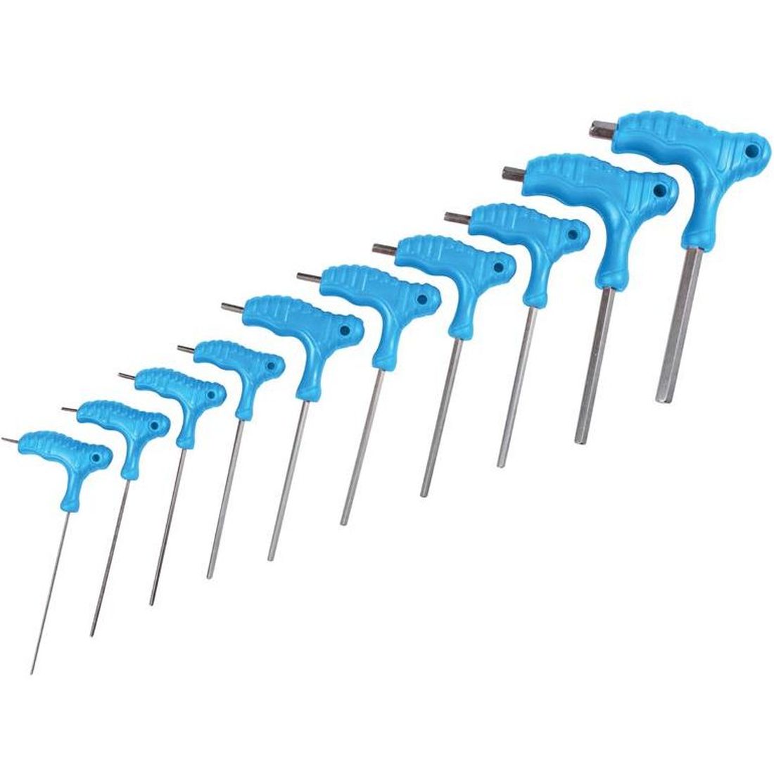 BlueSpot Tools Metric T-Handle Hex Key Set, 10 Piece (2-10mm)                                  