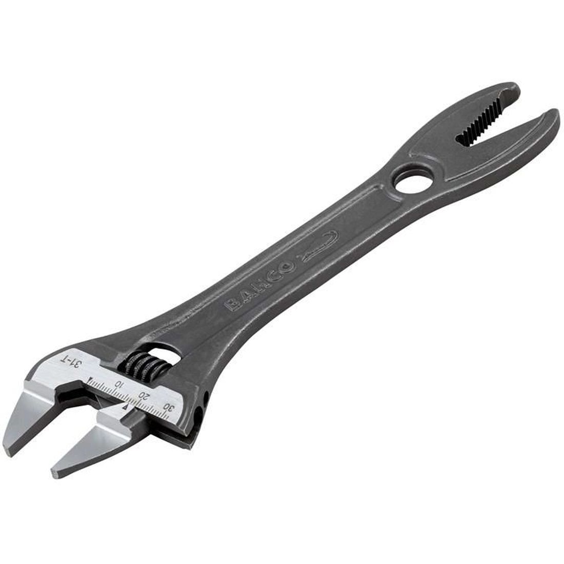 Bahco 31-T Thin Jaw Adjustable Spanner with Serrated Pipe Jaws                        