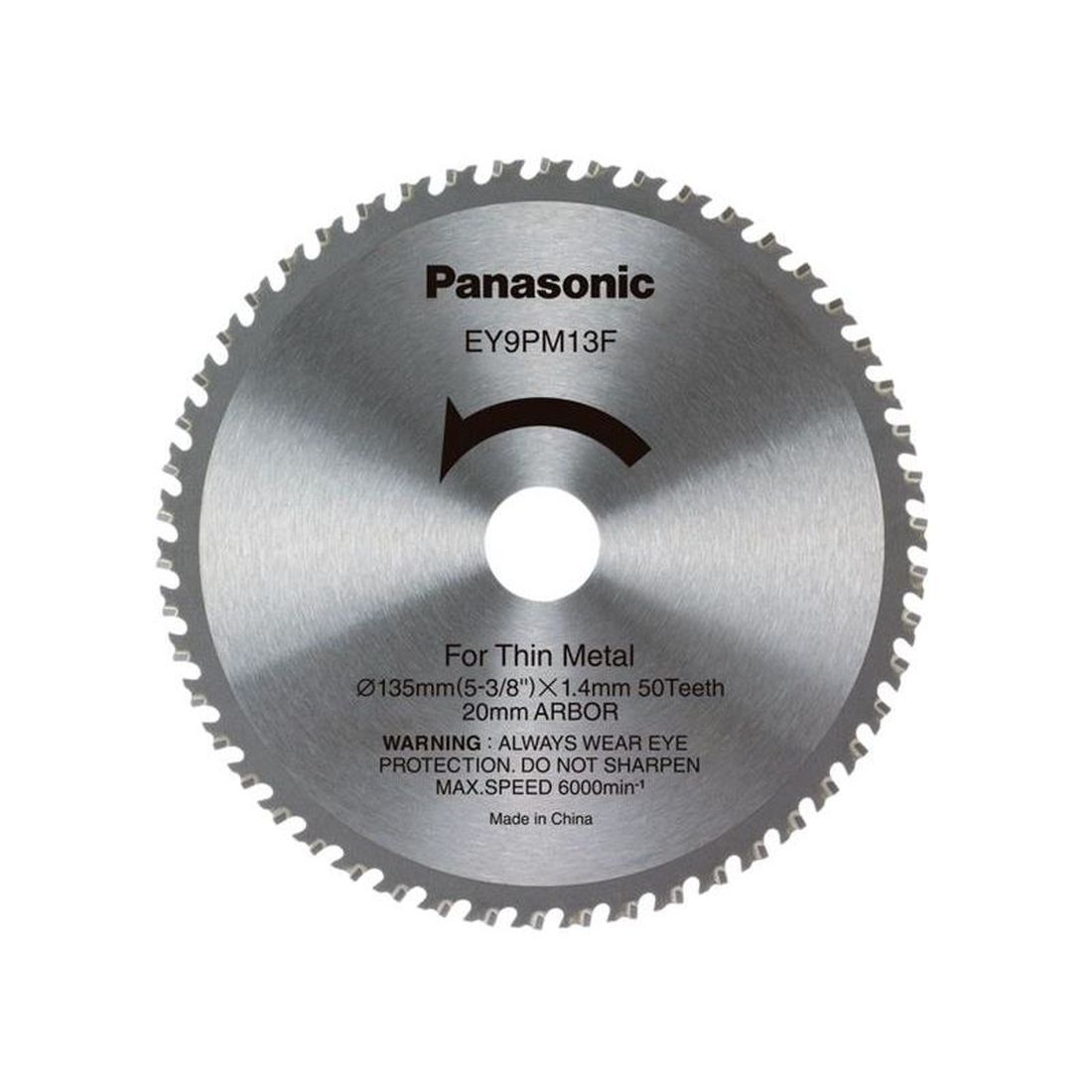 Panasonic EY9PM13F32 Metal Cutting TCT Blade 135 x 20mm x 50T                             