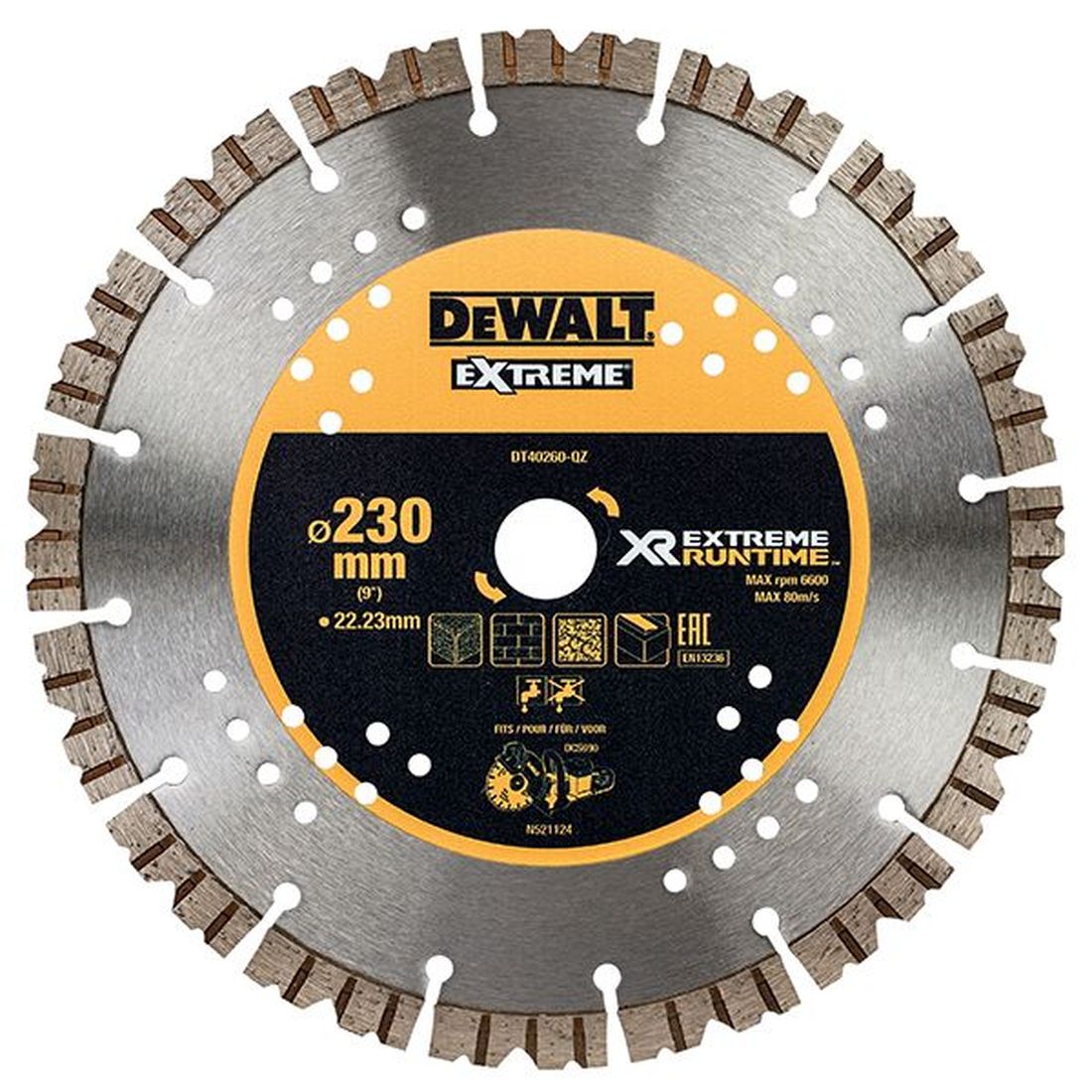 DEWALT DT40260 Extreme Diamond Cutting Blade 230 x 22.23mm                             