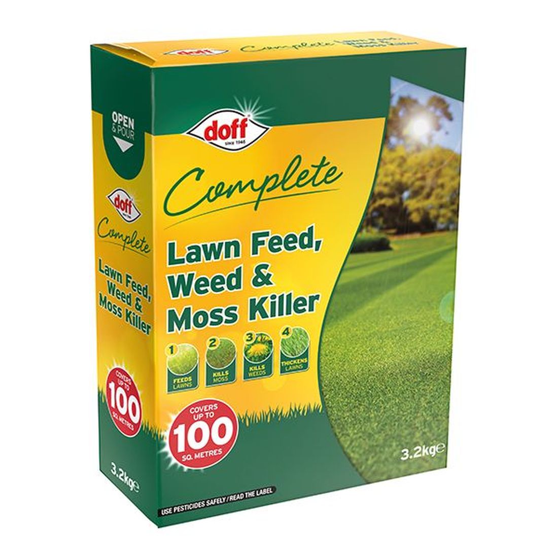 DOFF Complete Lawn Feed, Weed & Moss Killer 3.2kg                                    