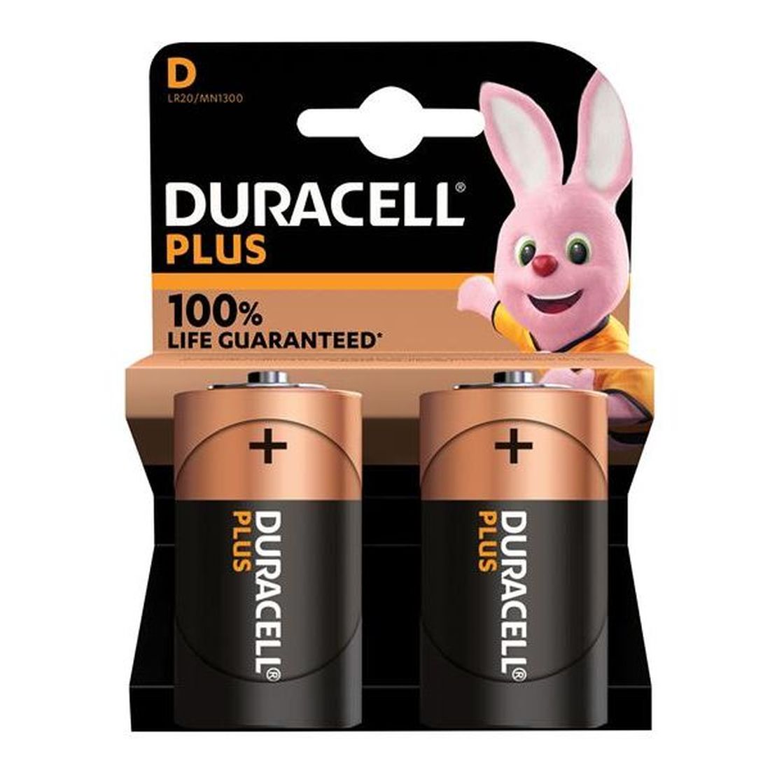 Duracell D Cell Plus Power +100% Batteries (Pack 2)                                      