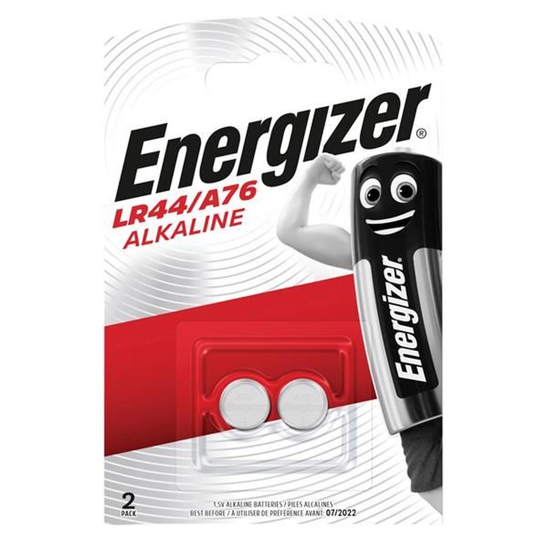 Energizer LR44 Button Cell Alkaline Battery (Pack 2)                                      