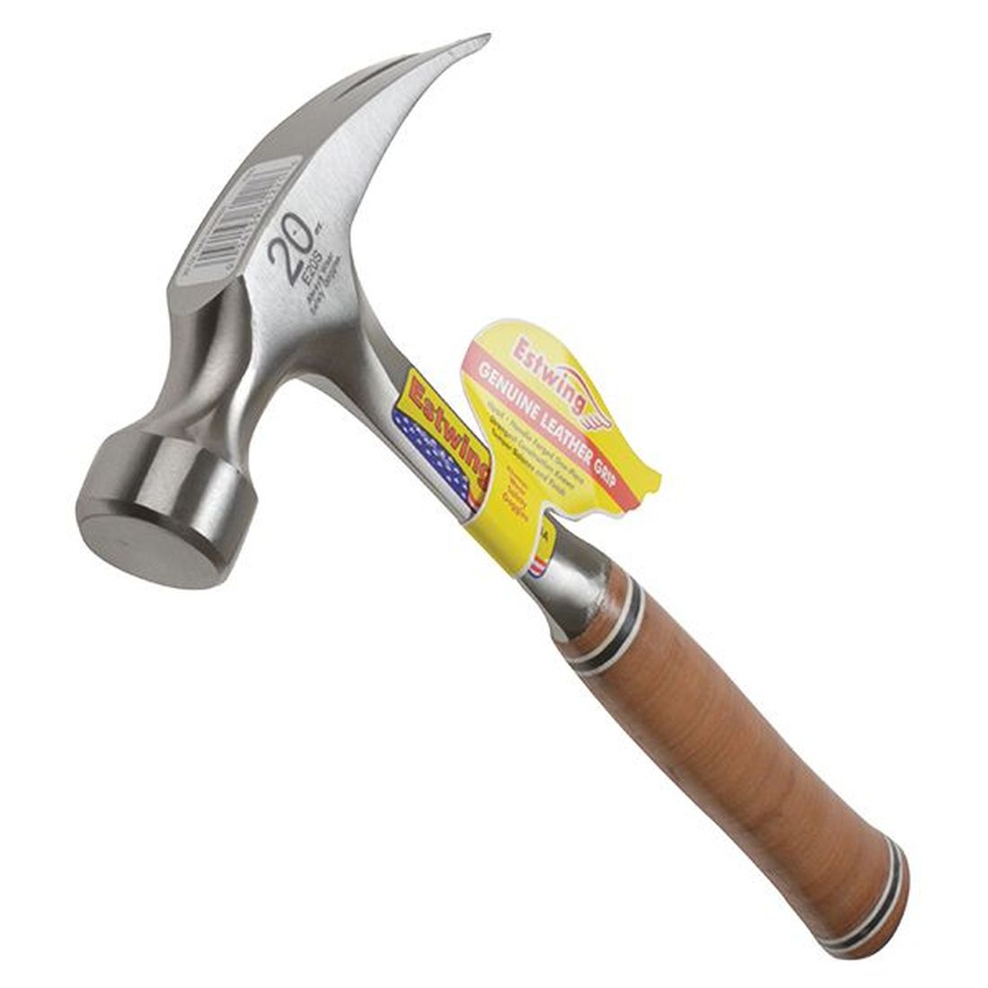 Estwing E20S Straight Claw Hammer - Leather Grip 560g (20oz)                            