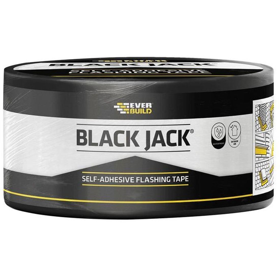 Everbuild Black Jack Flashing Tape, Trade 150mm x 10m                                    