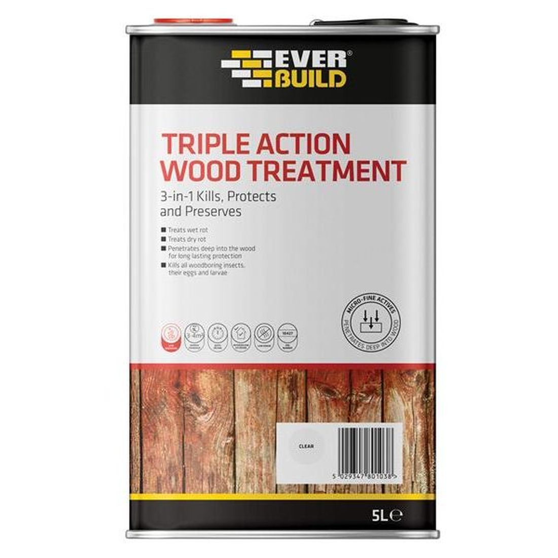 Everbuild Triple Action Wood Treatment 5 litre                                            