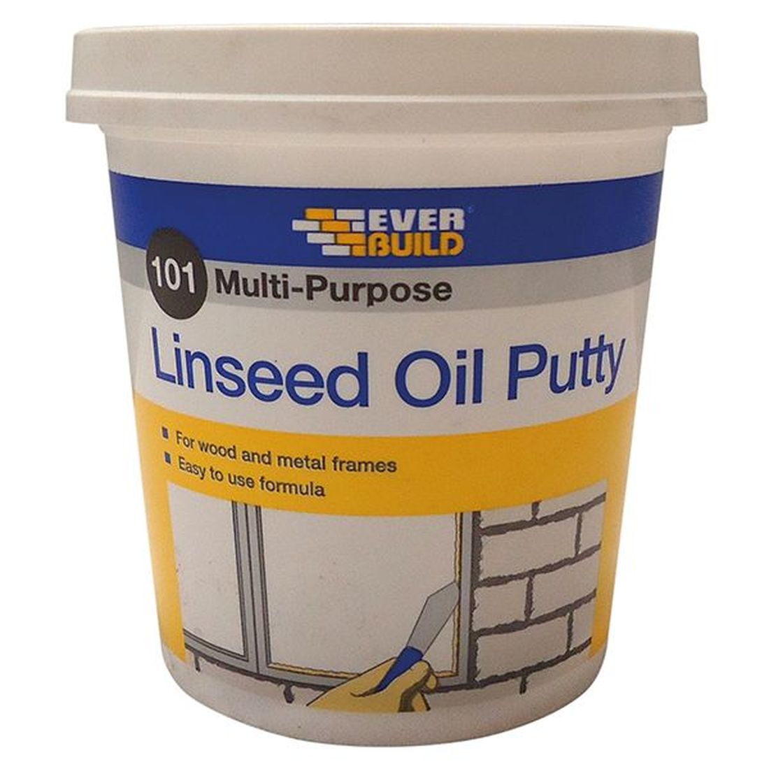 Everbuild 101 Multi-Purpose Linseed Oil Putty Natural 1kg                                 