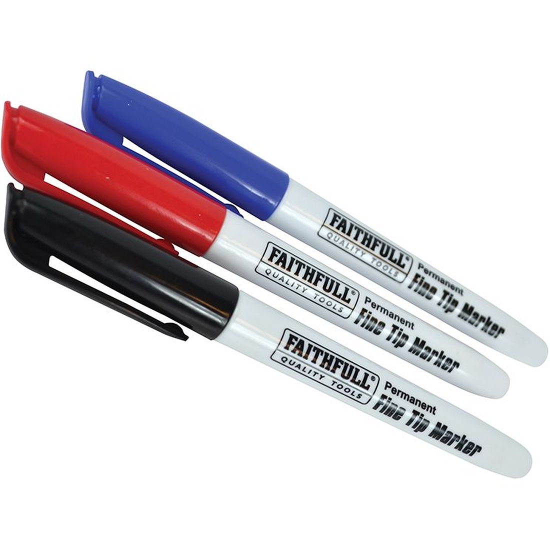 Faithfull Fibre Tip Marker Pen Mixed (Pack 3)                                             