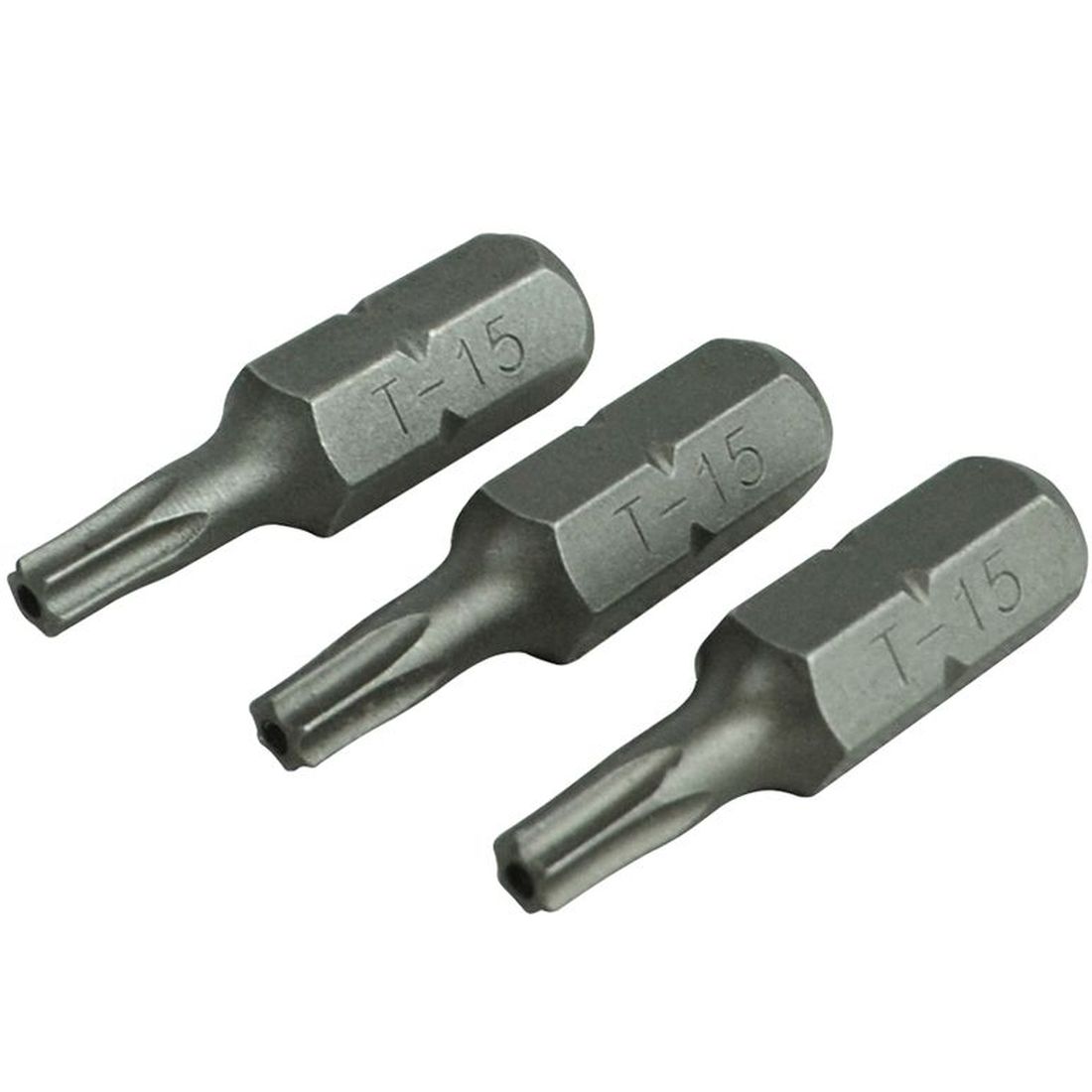 Faithfull Security S2 Grade Steel Screwdriver Bits T15S x 25mm (Pack 3)                   