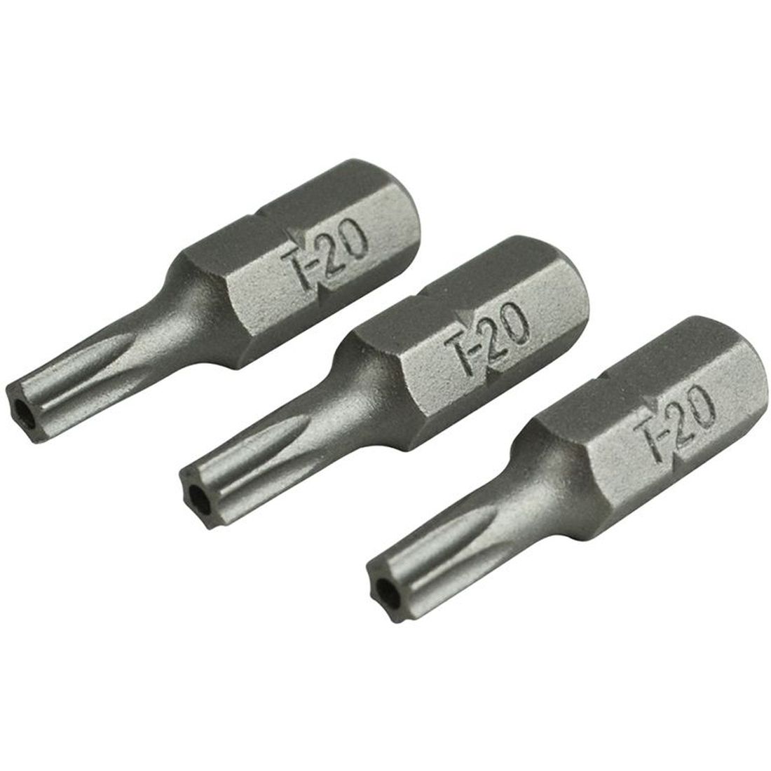 Faithfull Security S2 Grade Steel Screwdriver Bits T20S x 25mm (Pack 3)                   
