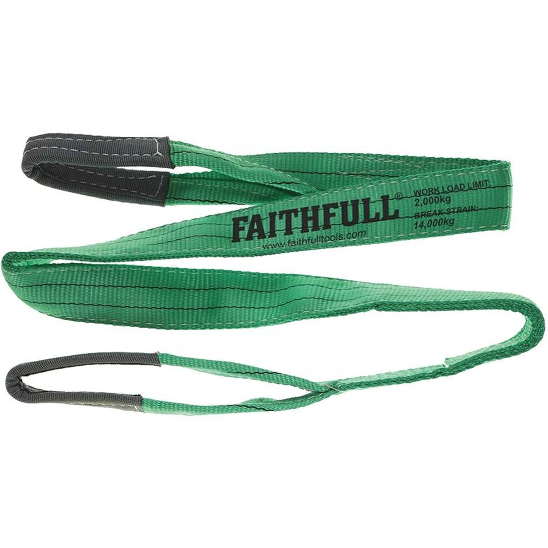 Faithfull Lifting Sling Green 2 Tonne 60mm x 2m                                           