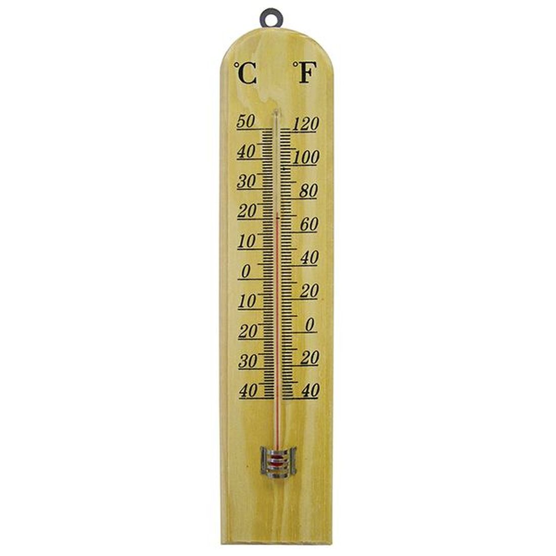 Faithfull Wall Thermometer - Wood 260mm     