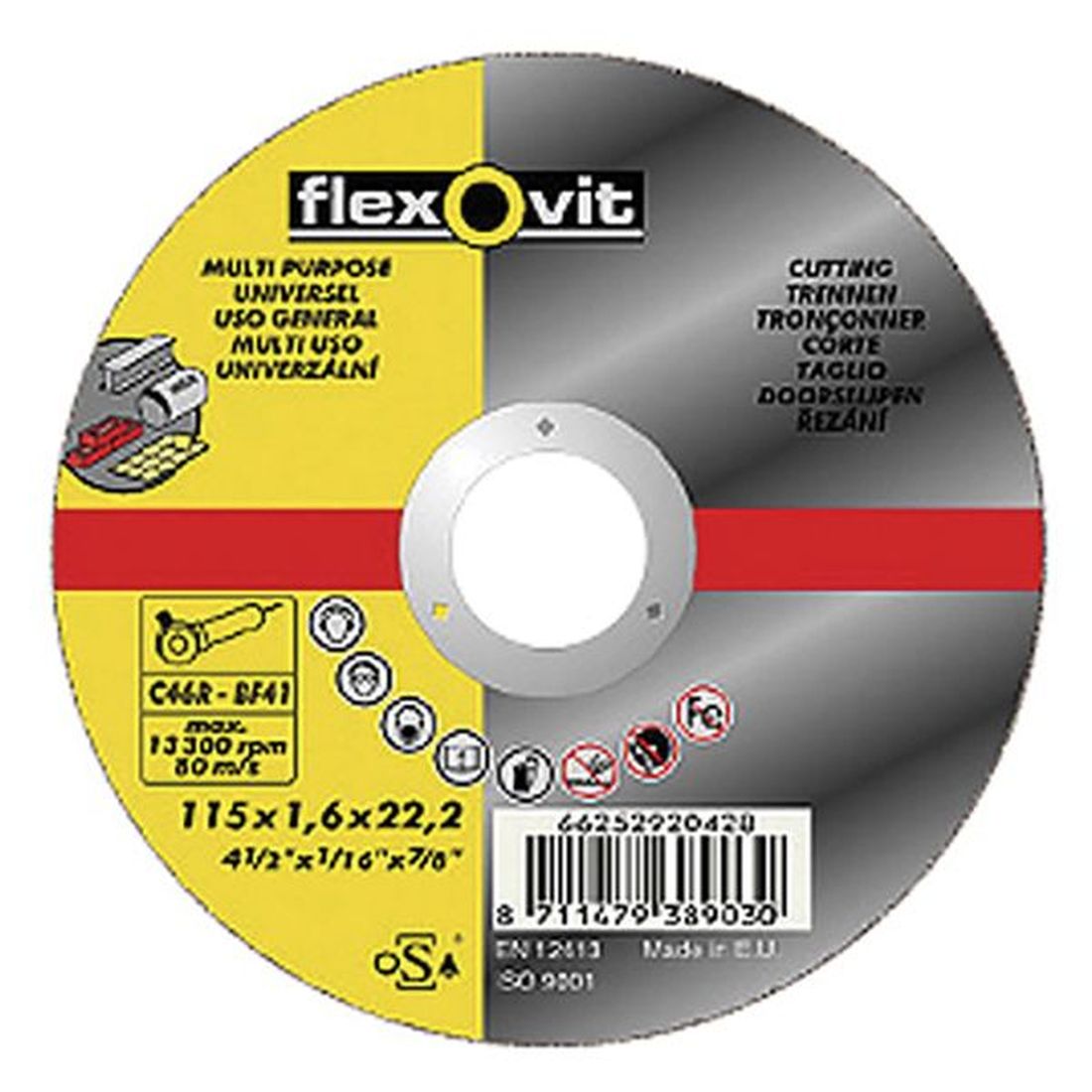 Flexovit Multi-Purpose Cutting Disc 230 x 22mm                                           