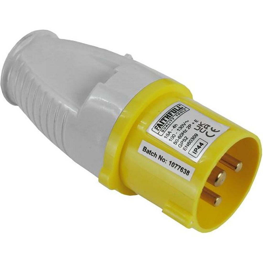 Faithfull Yellow Plug 16A 110V              