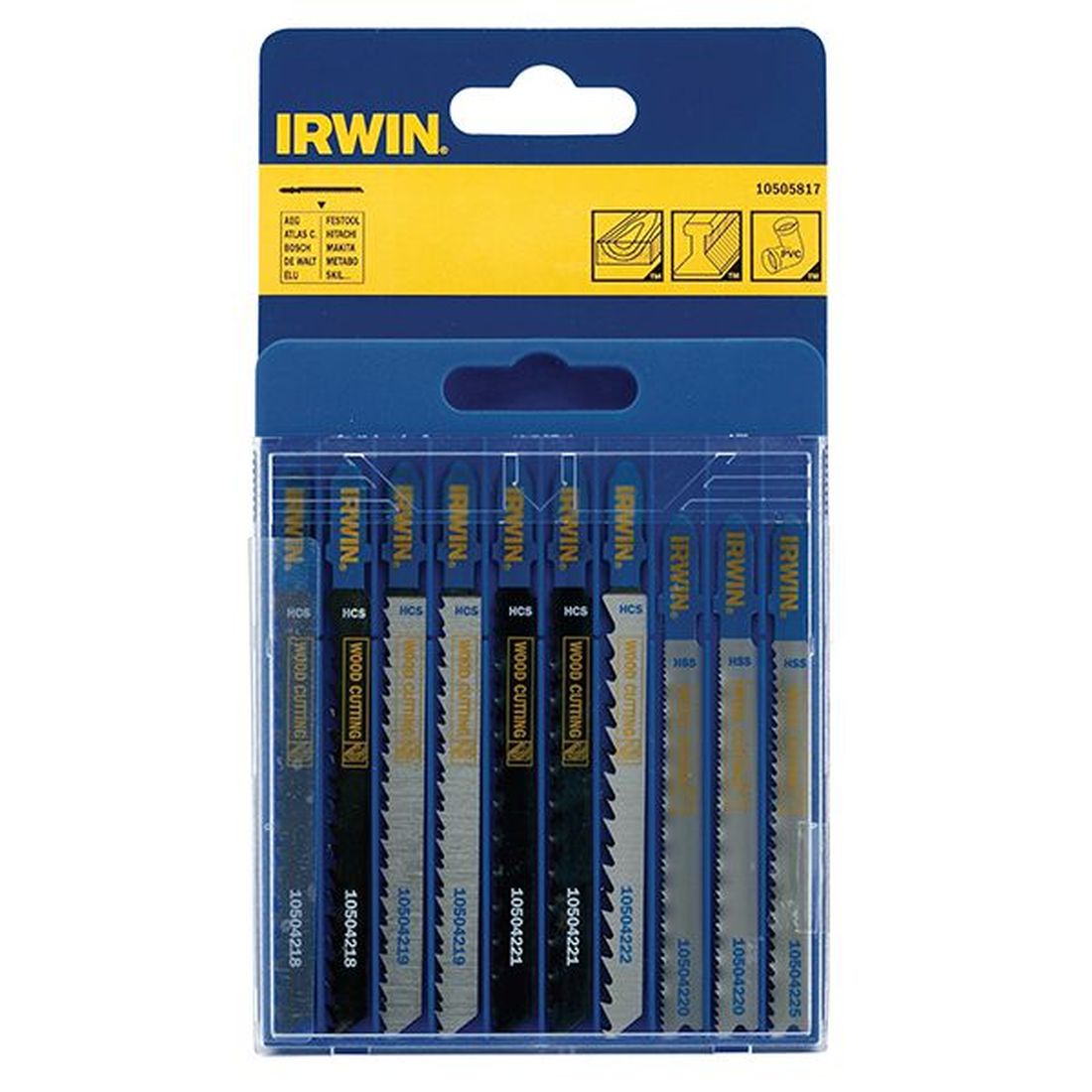 IRWIN Jigsaw Blade Set Assorted 10 Piece Set                                          