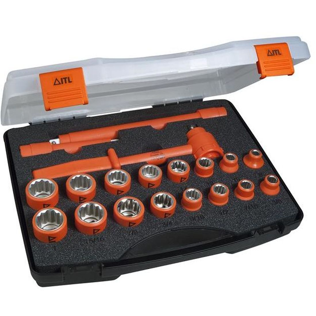 ITL Insulated Insulated Socket Set of 19 1/2in Drive                                          