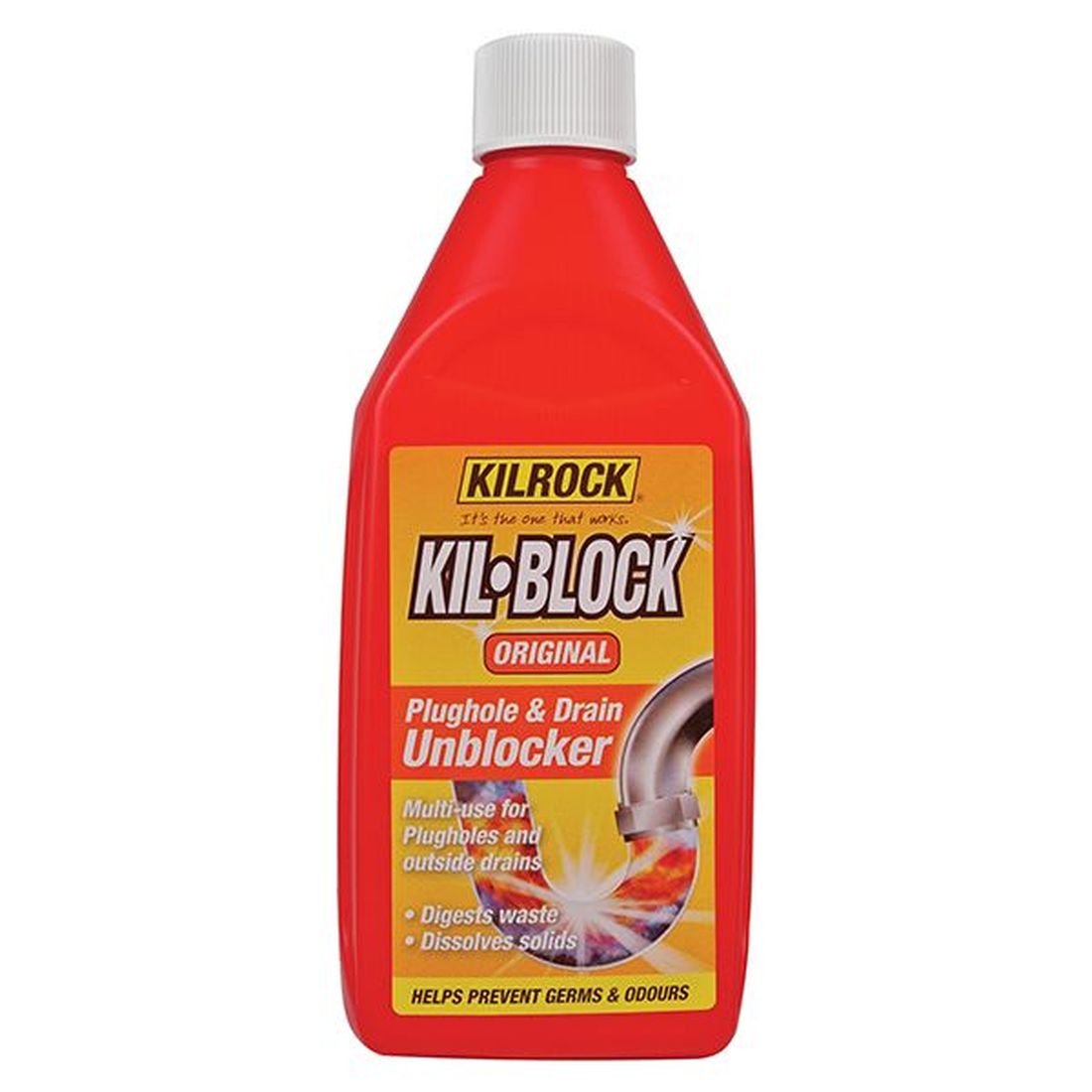Kilrock Kil-Block Original Plughole & Drain Unblocker 500ml                             