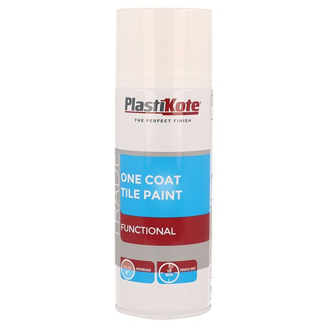 PlastiKote Trade One Coat Spray Tile Paint Gloss White 400ml                               