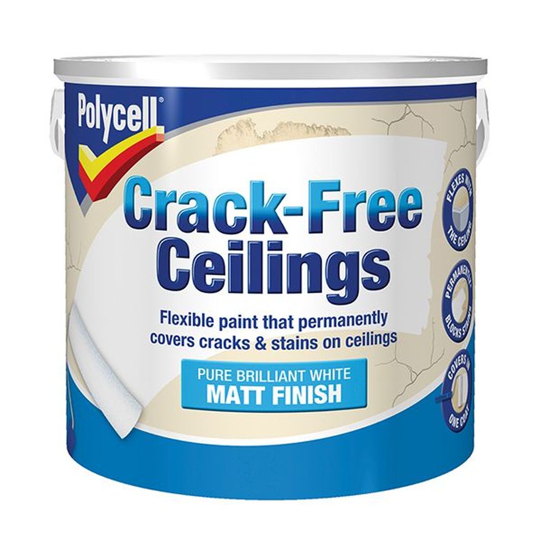 Polycell Crack-Free Ceilings Smooth Matt 2.5 litre                                       
