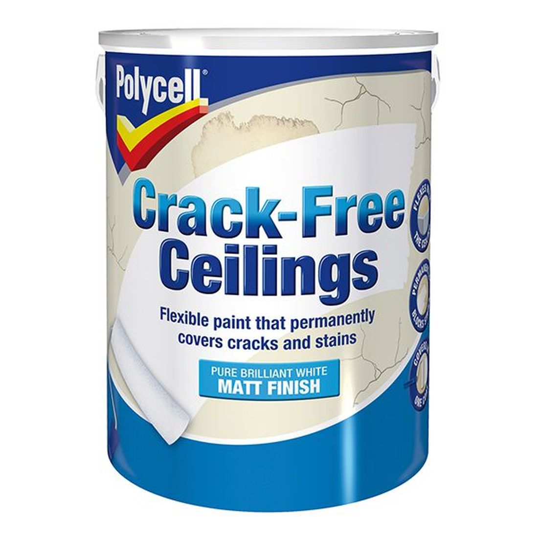 Polycell Crack-Free Ceilings Smooth Matt 5 litre                                         