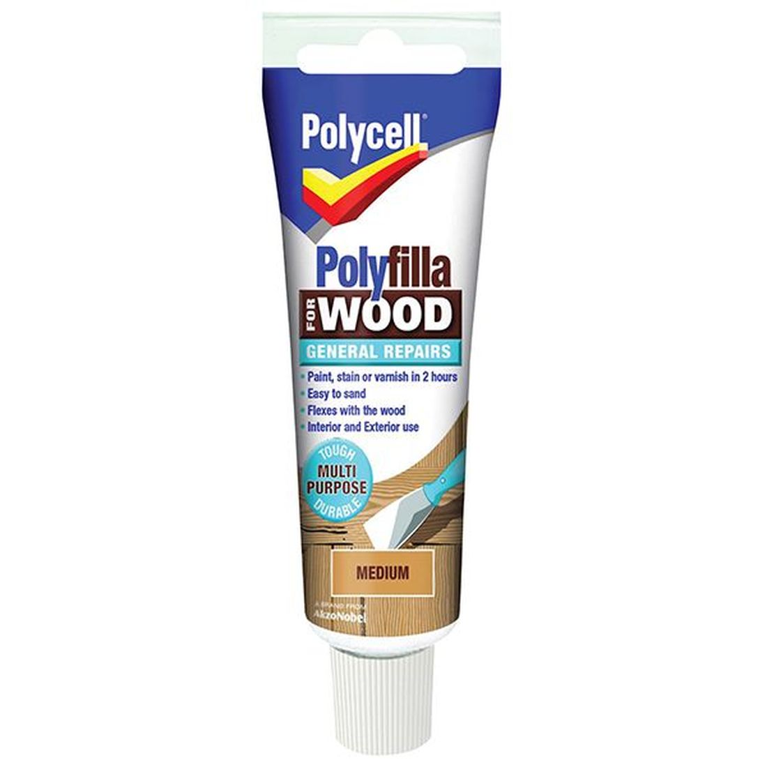 Polycell Polyfilla For Wood General Repairs Tube Medium 330g                             