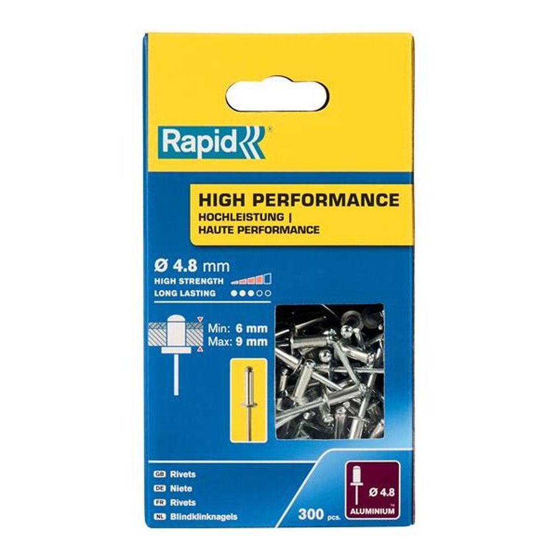 Rapid High Performance Rivets 4.8 x 12mm (Box 300)                                    