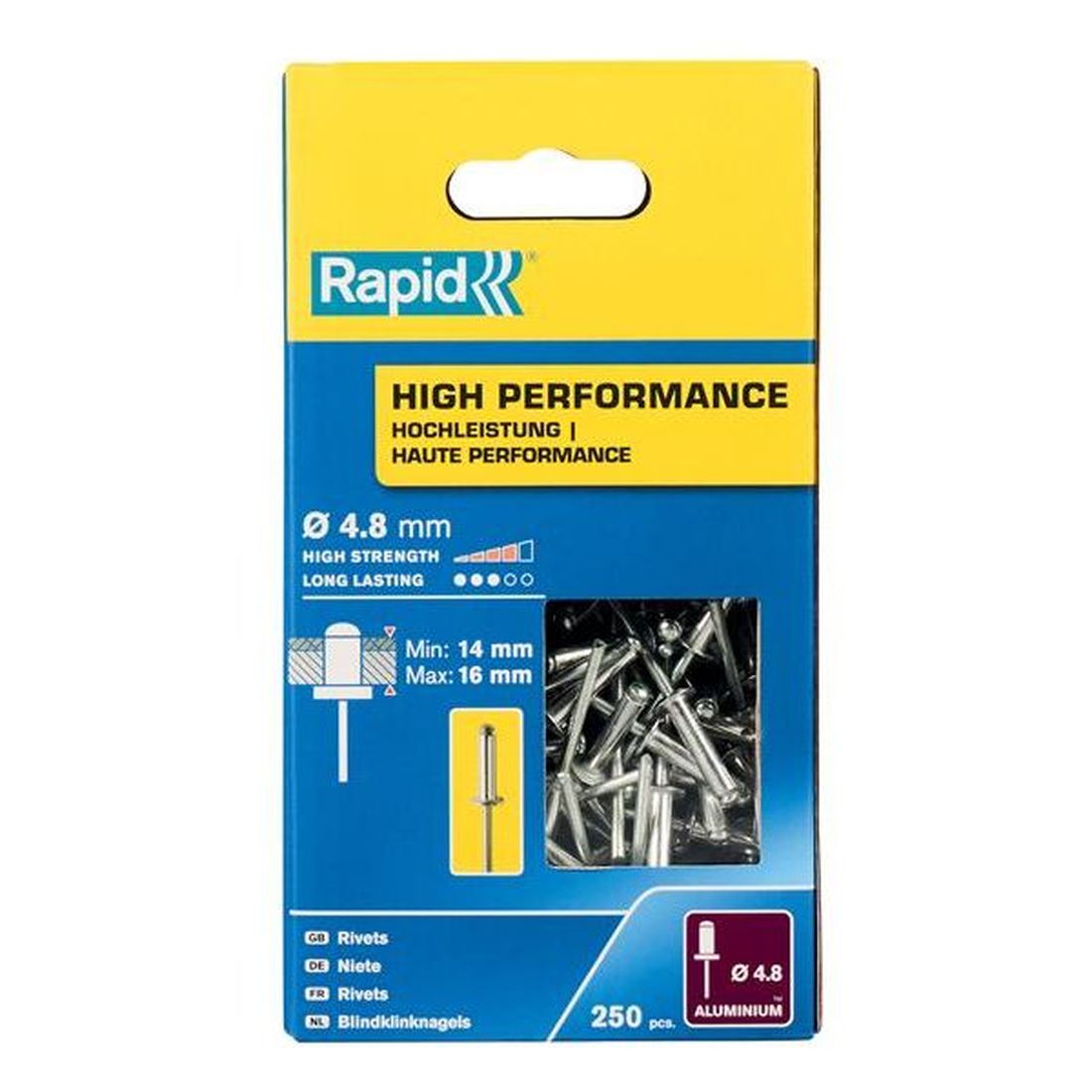 Rapid High Performance Rivets 4.8 x 20mm (Box 250)                                    