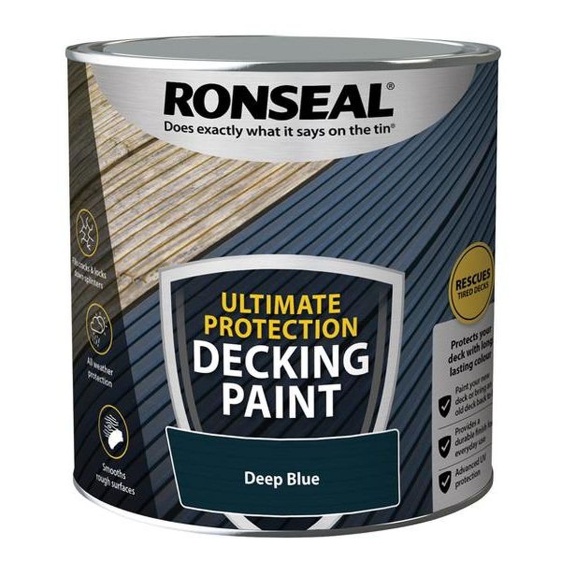 Ronseal Ultimate Protection Decking Paint Deep Blue 2.5 litre                           