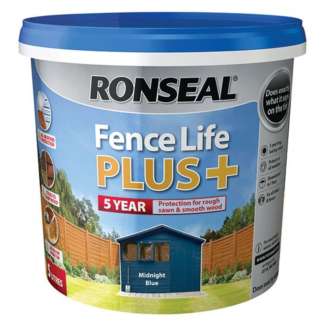 Ronseal Fence Life Plus+ Midnight Blue 5 litre                                          