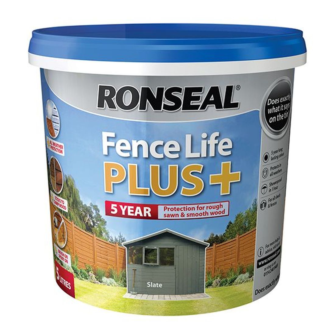 Ronseal Fence Life Plus+ Slate 5 litre    