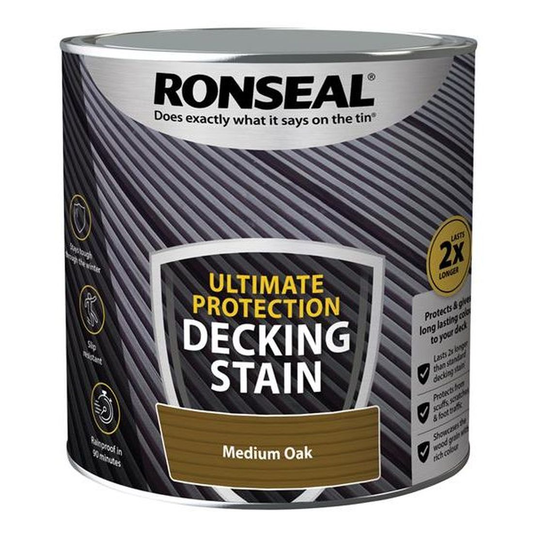 Ronseal Ultimate Protection Decking Stain Medium Oak 2.5 litre                          