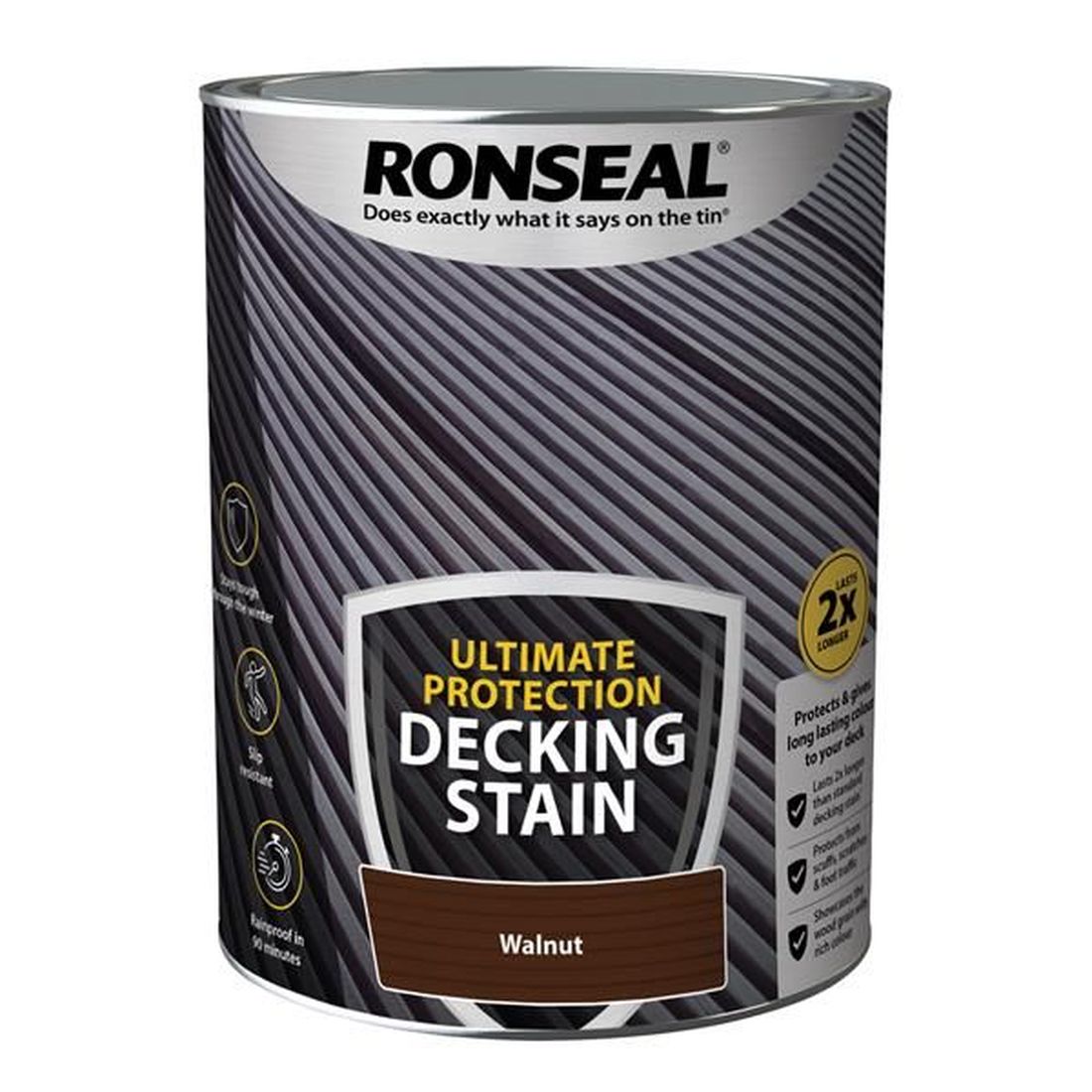 Ronseal Ultimate Protection Decking Stain Walnut 5 litre                                