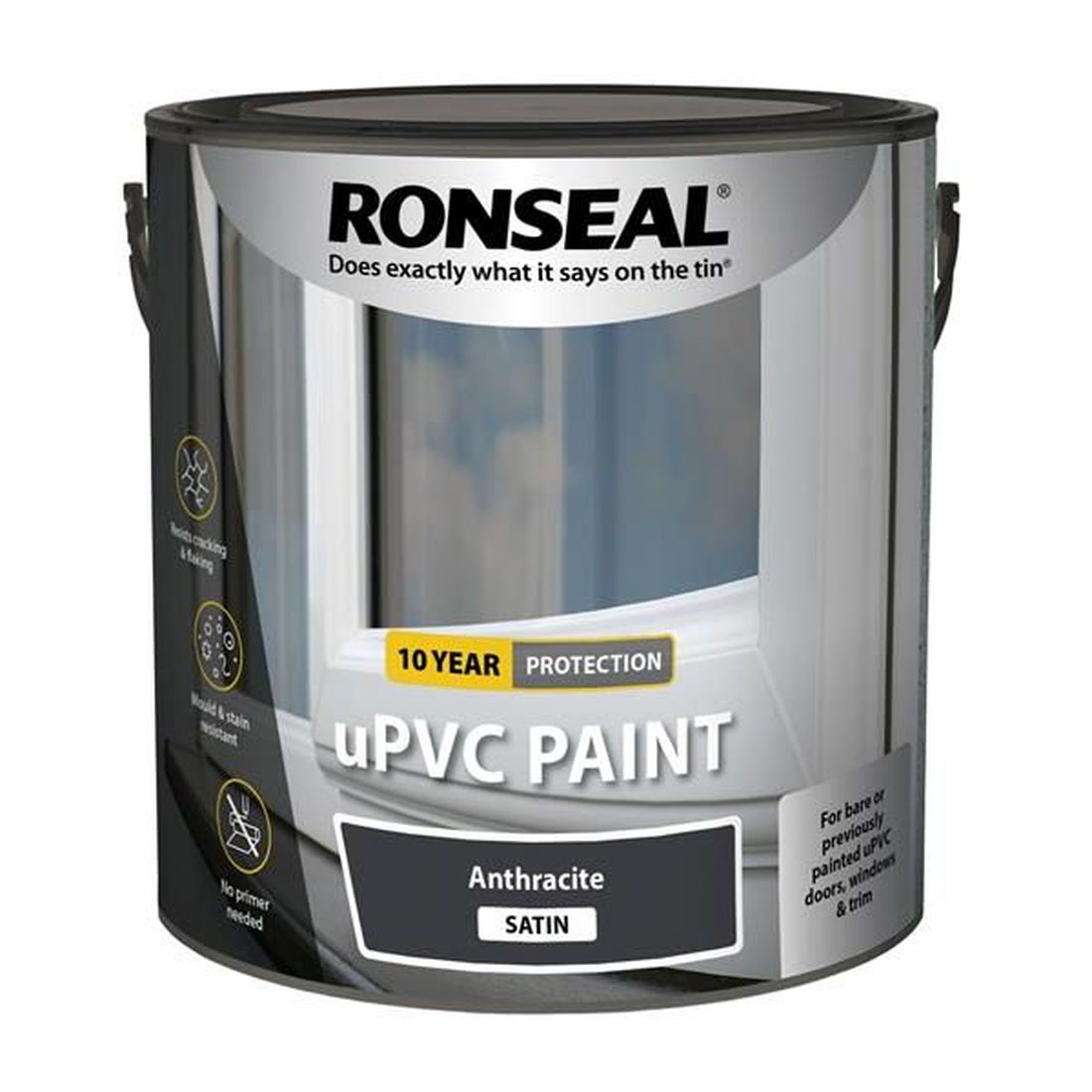 Ronseal uPVC Paint Anthracite Satin 2.5 litre                                           