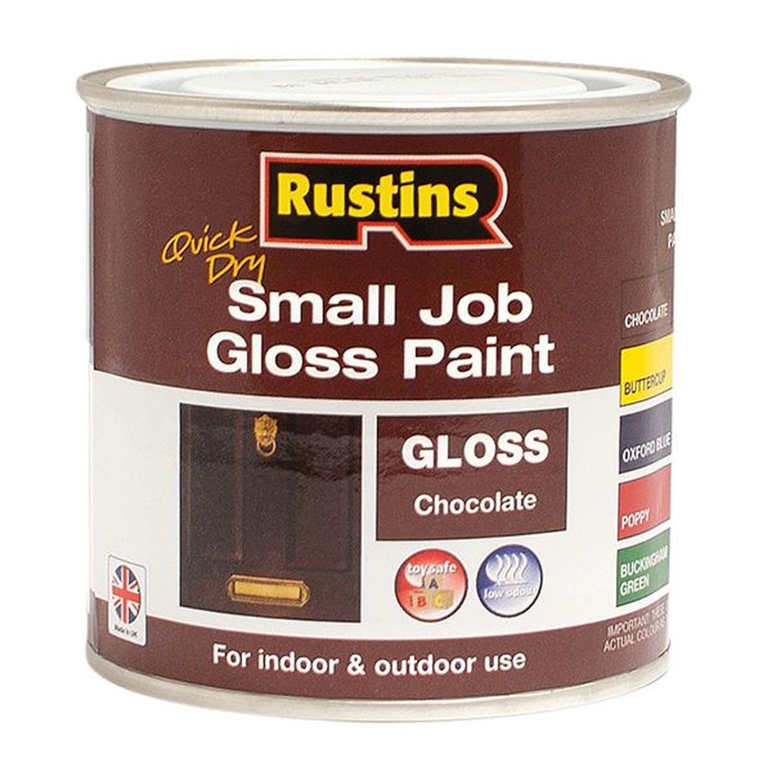 Rustins Quick Dry Small Job Gloss Paint Chocolate 250ml                                 