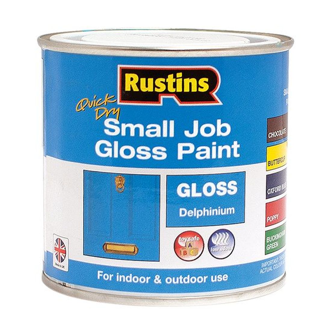 Rustins Quick Dry Small Job Gloss Paint Delphinium 250ml                                