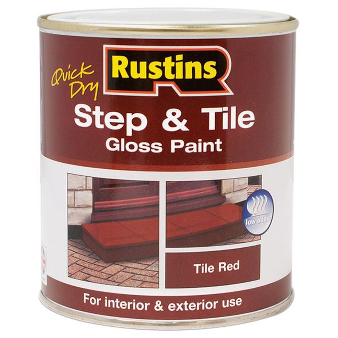 Rustins Quick Dry Step & Tile Paint Gloss Red 2.5 litre                                 