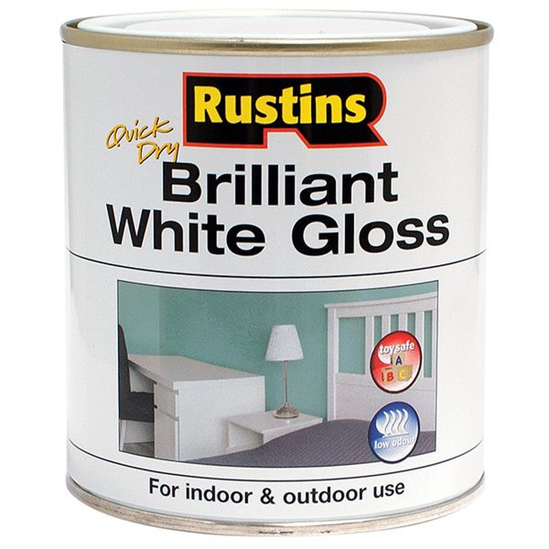 Rustins Quick Dry Brilliant White Gloss 1 Litre                                         