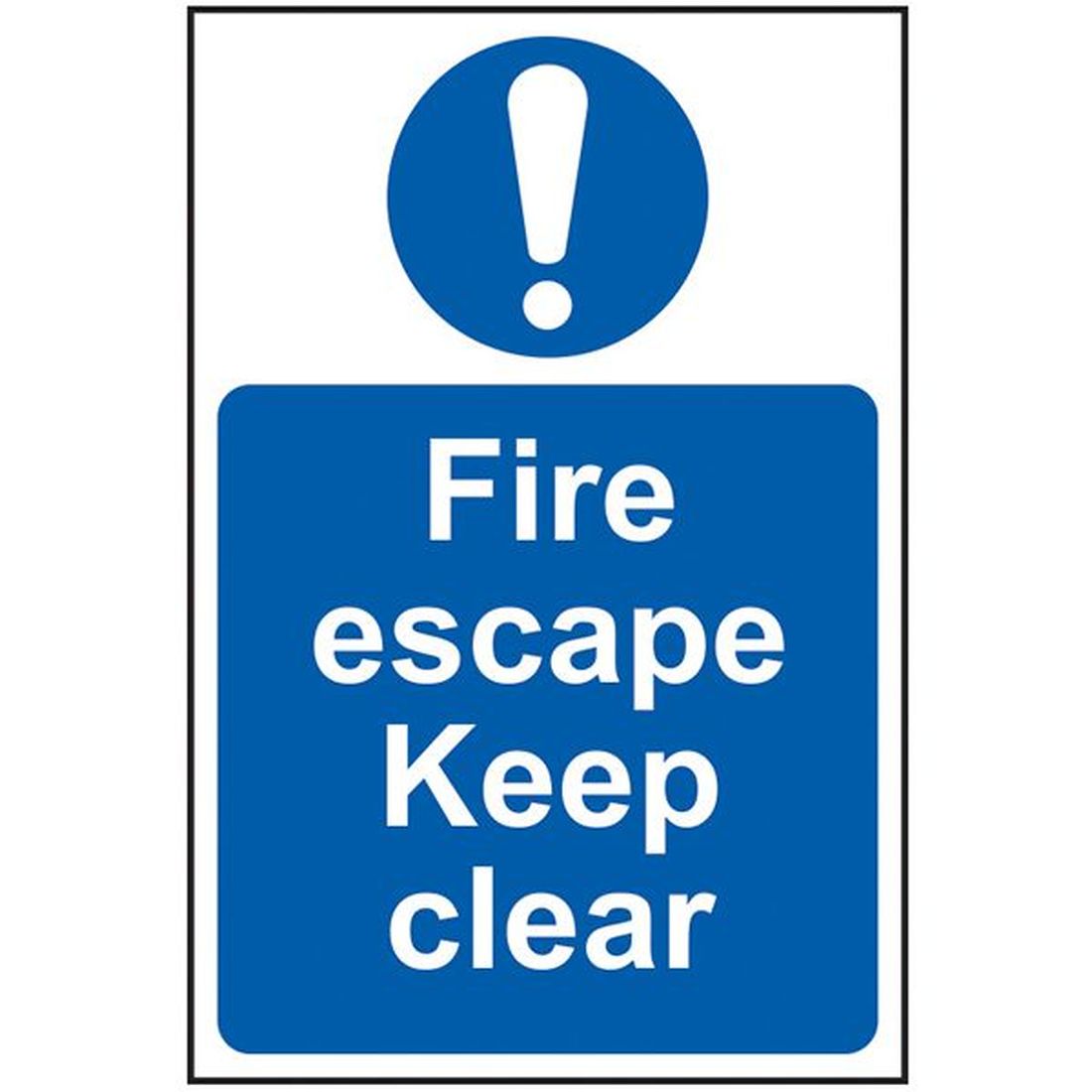 Scan Fire Escape Keep Clear - PVC 200 x 300mm                                        