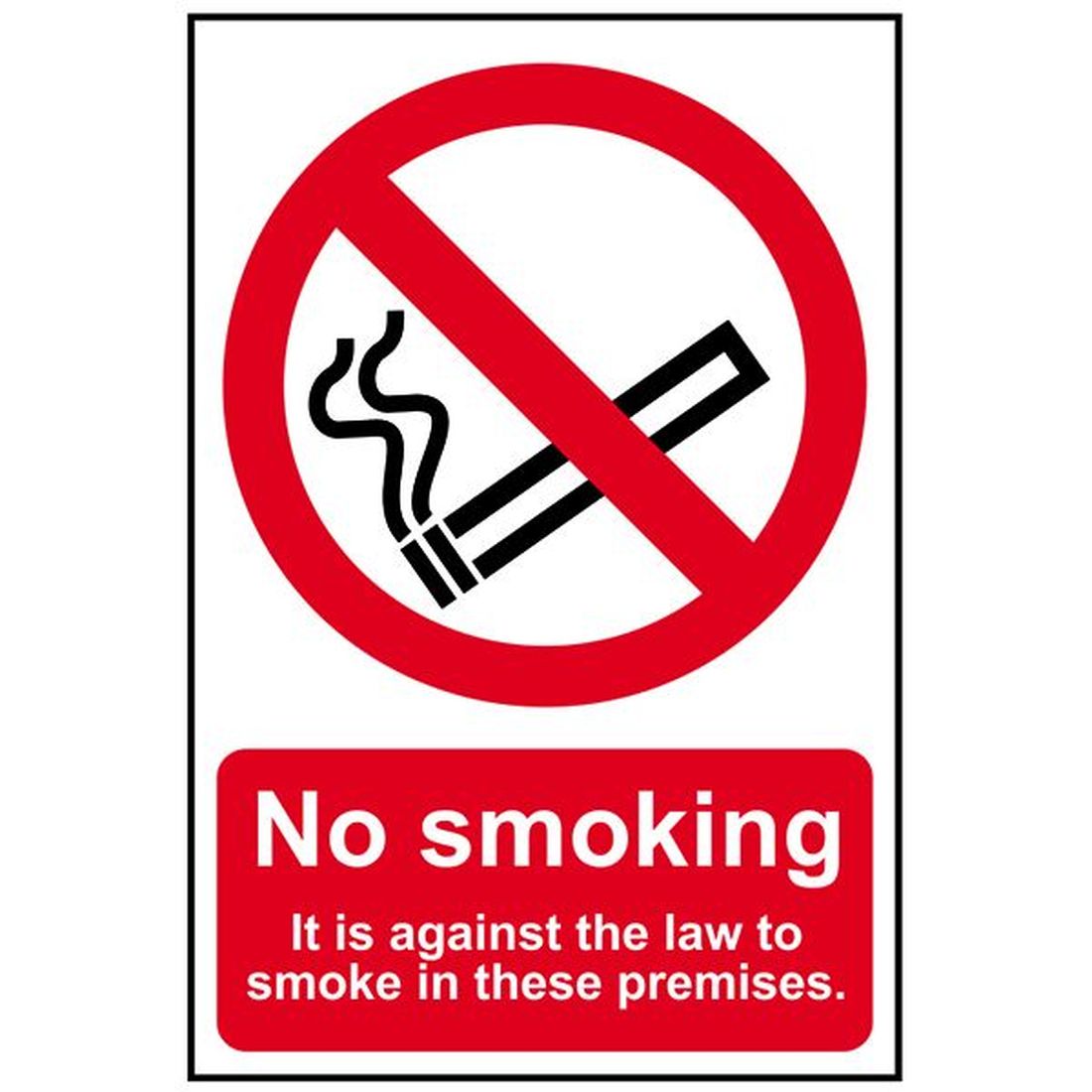 Scan No Smoking It Is Against The Law To Smoke In These Premises - PVC 200 x 300mm   