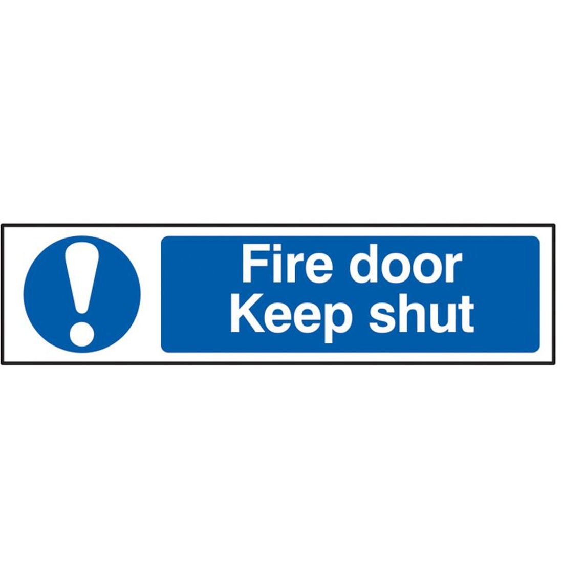 Scan Fire Door Keep Shut - PVC 200 x 50mm                                            