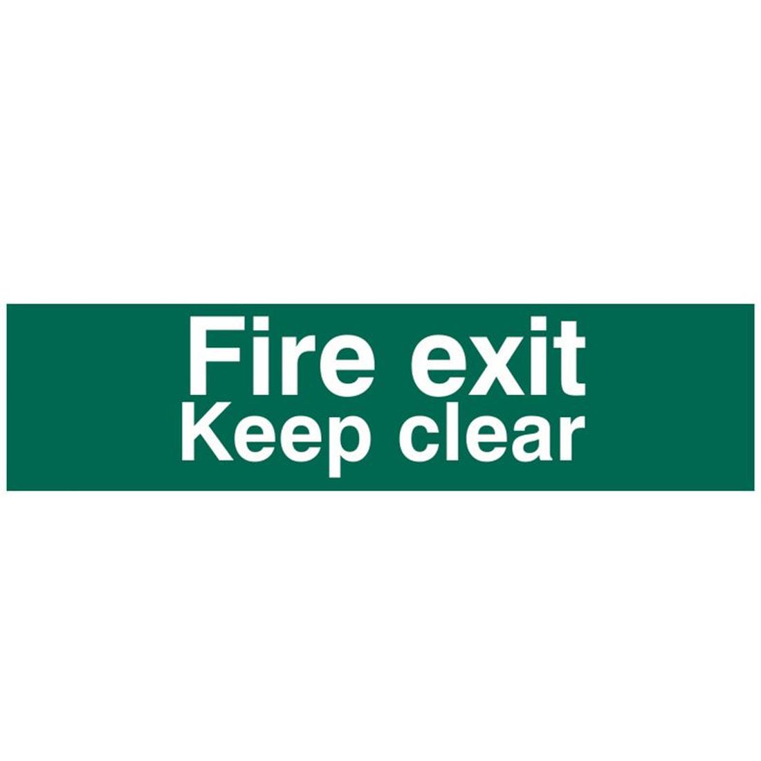 Scan Fire Exit Keep Clear Text Only - PVC 200 x 50mm                                 