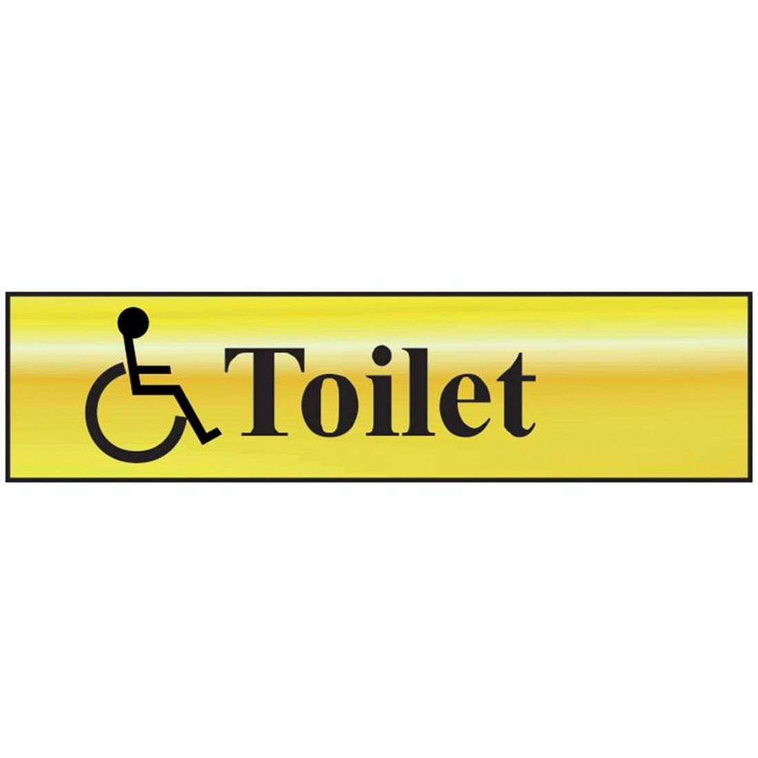 Scan Disabled Toilet - Polished Brass Effect 200 x 50mm                              